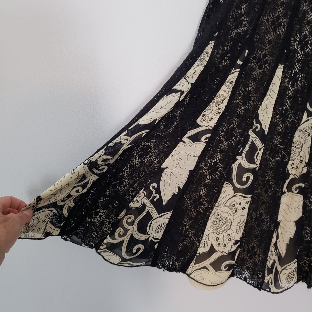 Bandolino Whimsigoth Skirt SIZE 8 Y2K‎ Boho Fairy Grunge Festival Lace Scalloped - Picture 5 of 7